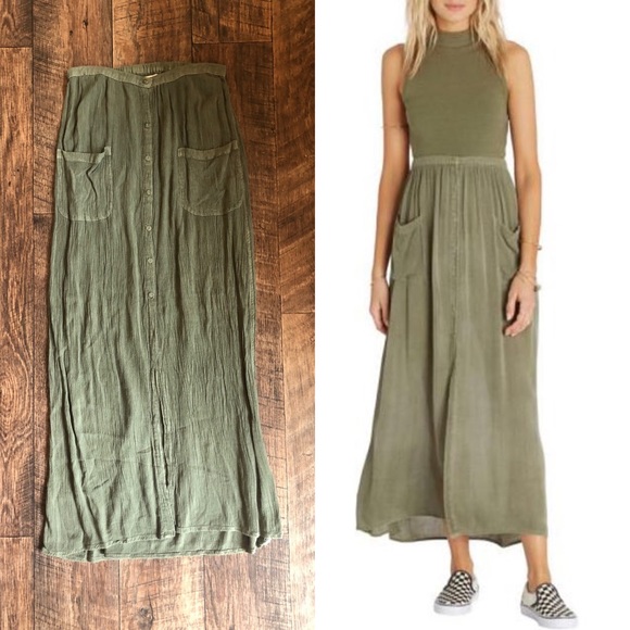 Billabong Dresses & Skirts - Billabong Long Pocket Skirt